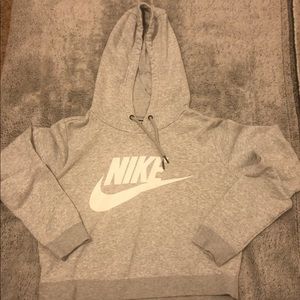 ‼️SOLD‼️ Grey cropped Nike hoodie